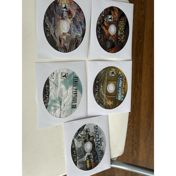 PS3 Games Disc Only Lot Of 5, Space Marine , Ratchet, Dragon Row, , Etc